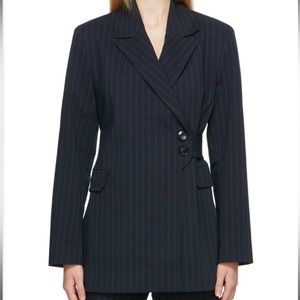 GANNI Green Pinstripe Blazer